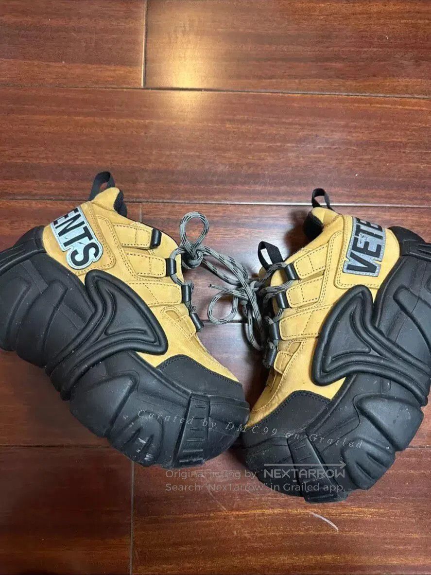 SWEAR London Vetements x Swear Yellow Suede Tank Shoes. Size US 7 / IT 37 - 3 Thumbnail