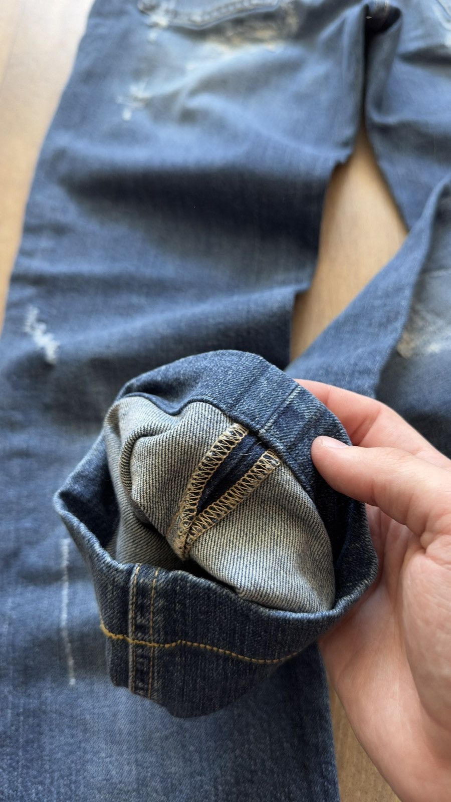 Dolce & Gabbana Dolce & Gabbana Y2K Archive Distressed Wash Denim Jeans Size 28" / US 6 / IT 42 - 15 Thumbnail