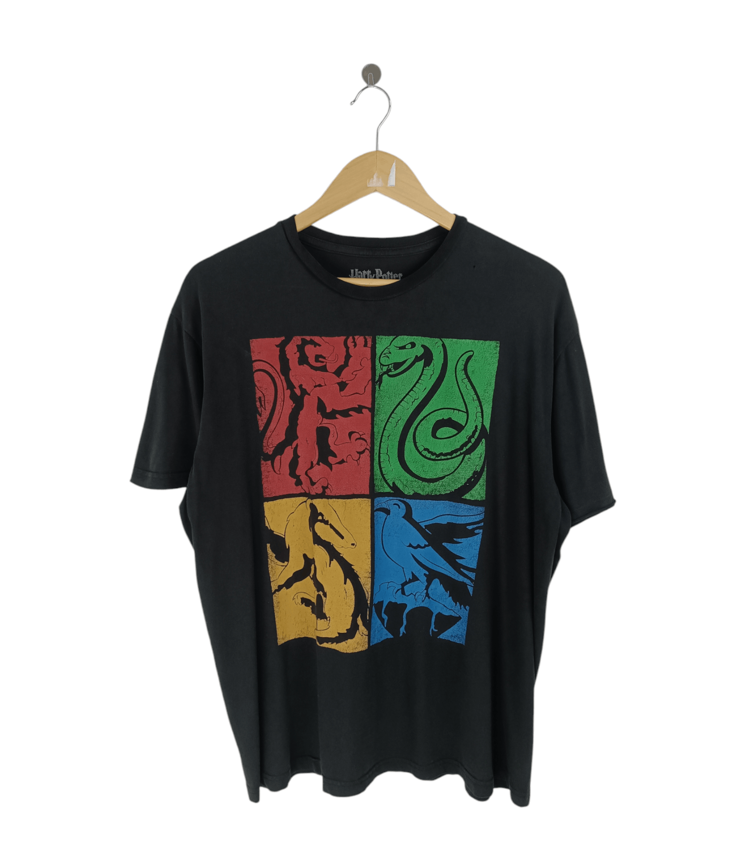 Vintage THRASHED FADED VINTAGE HARRY POTTER HOUSES TEE GRYFFINDOR Size US L / EU 52-54 / 3 - 1 Thumbnail