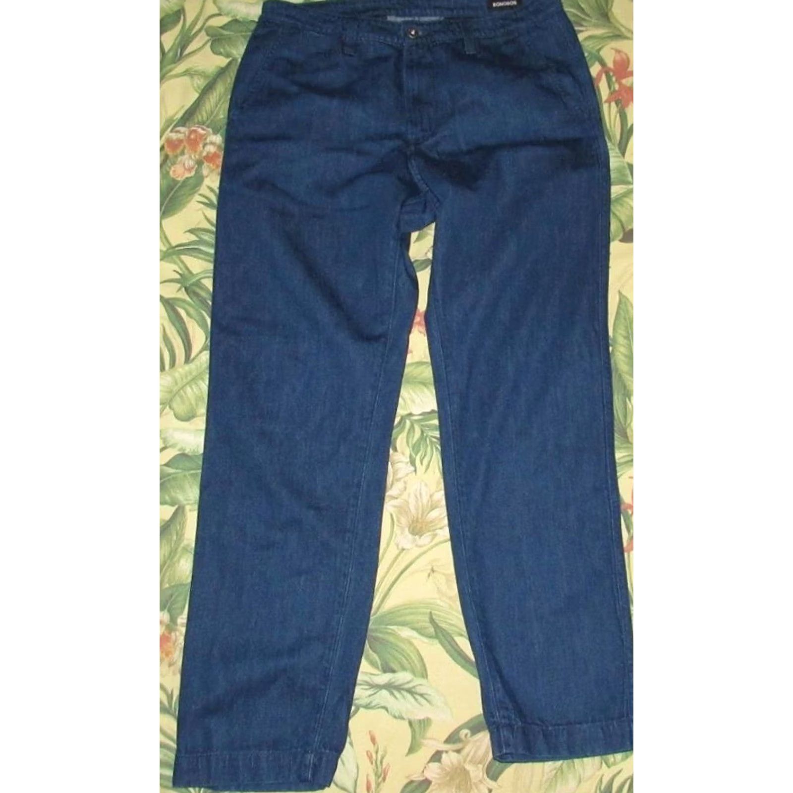 Bonobos BONOBOS Blue Hemp Cotton Blend Denim Jeans 32 x 32 Denim Jeans 32 x 32 Mens Boys? Size US 32 / EU 48 - 3 Thumbnail