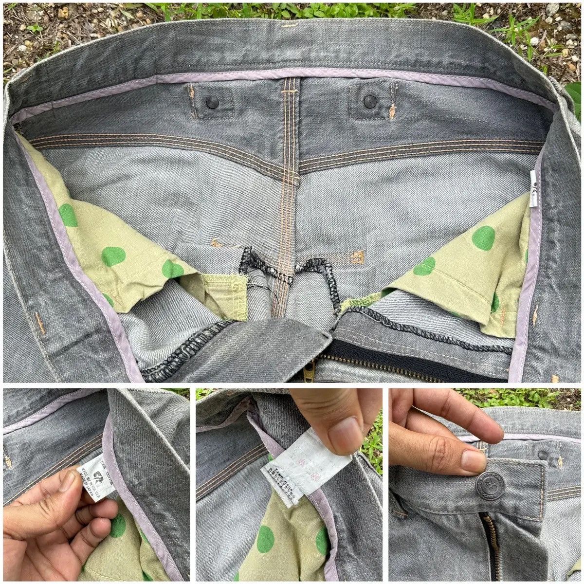 If Six Was Nine STUDDED/SPIKE VINTAGE REVOLVE JEANS BONDAGE CINCH BACK PANTS Size US 30 / EU 46 - 16 Thumbnail