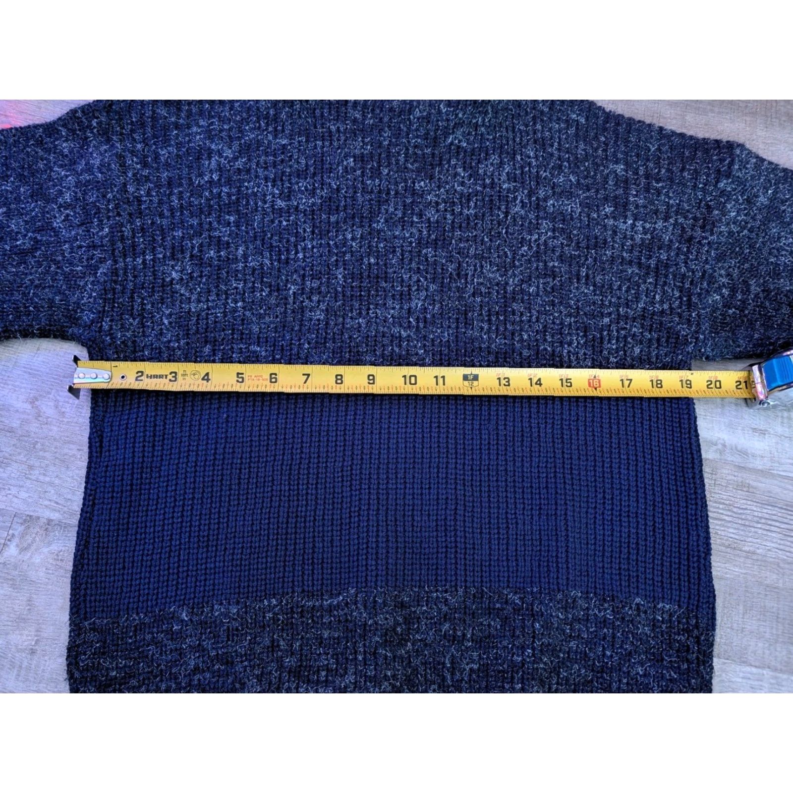 New Era VINTAGE New Era Grandpa Sweater Mens S USA Made Striped Textured Knit 90s Blue/Gray Lightweight Pullover Mens Size US S / EU 44-46 / 1 - 6 Thumbnail