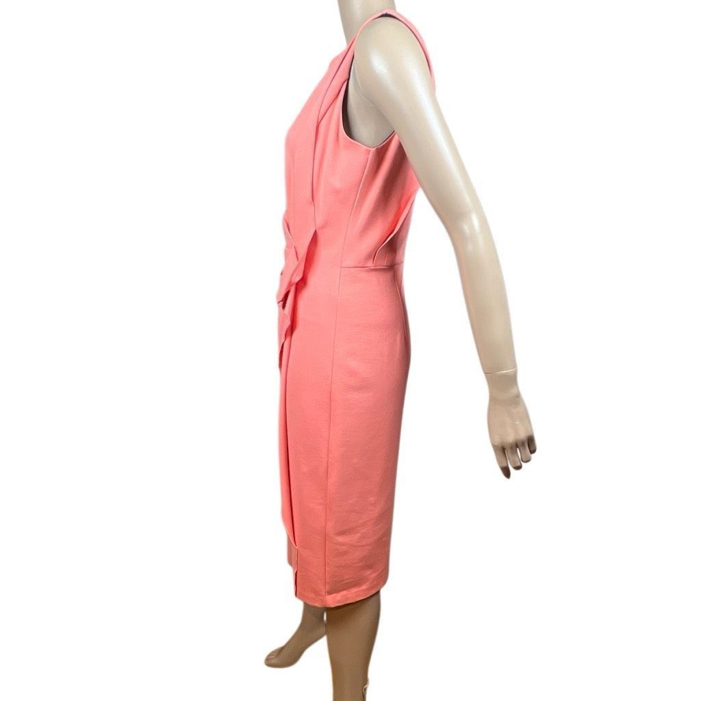 KOBI HALPERIN Kobi Halperin Quinn Dress Coral Rose Pink Sleeveless Draped Size 6 (044) Size M / US 6-8 / IT 42-44 - 6 Thumbnail