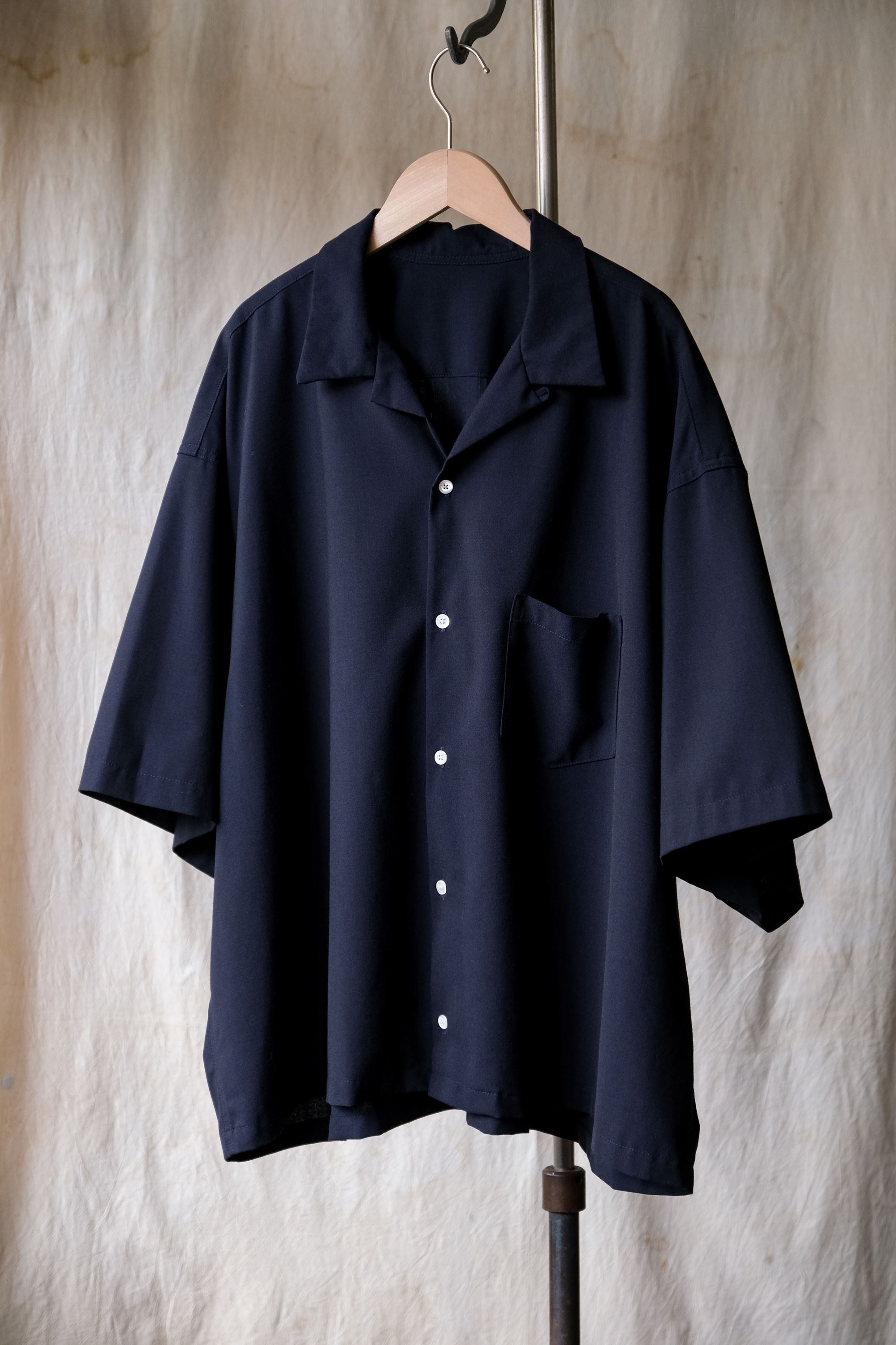 sillage overshirt short sleeve navy