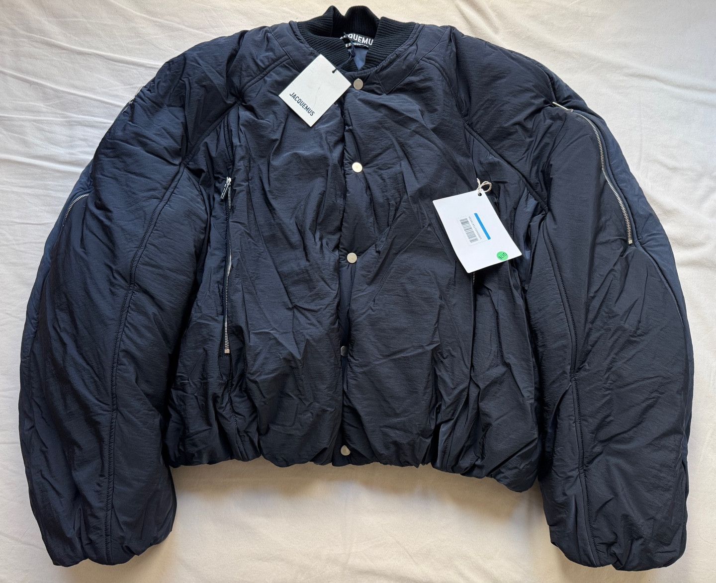 Jacquemus Jacquemus Croissant puffer bomber jacket Dark Navy Size US L / EU 52-54 / 3 - 12 Thumbnail