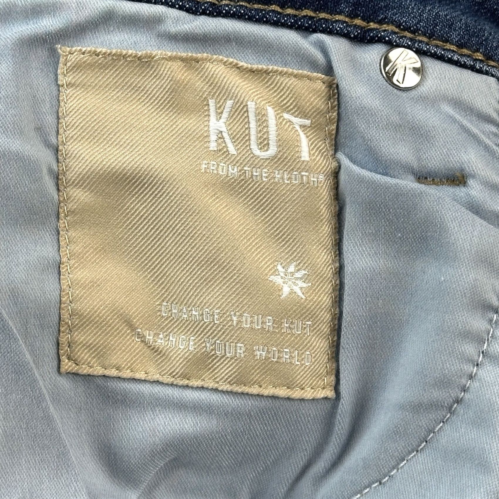 Vintage KUT from the Kloth Jeans Womens 8 Blue High Rise Rachael Fab Ab Mom Jean Raw Hem Size 30" / US 8 / IT 44 - 7 Thumbnail