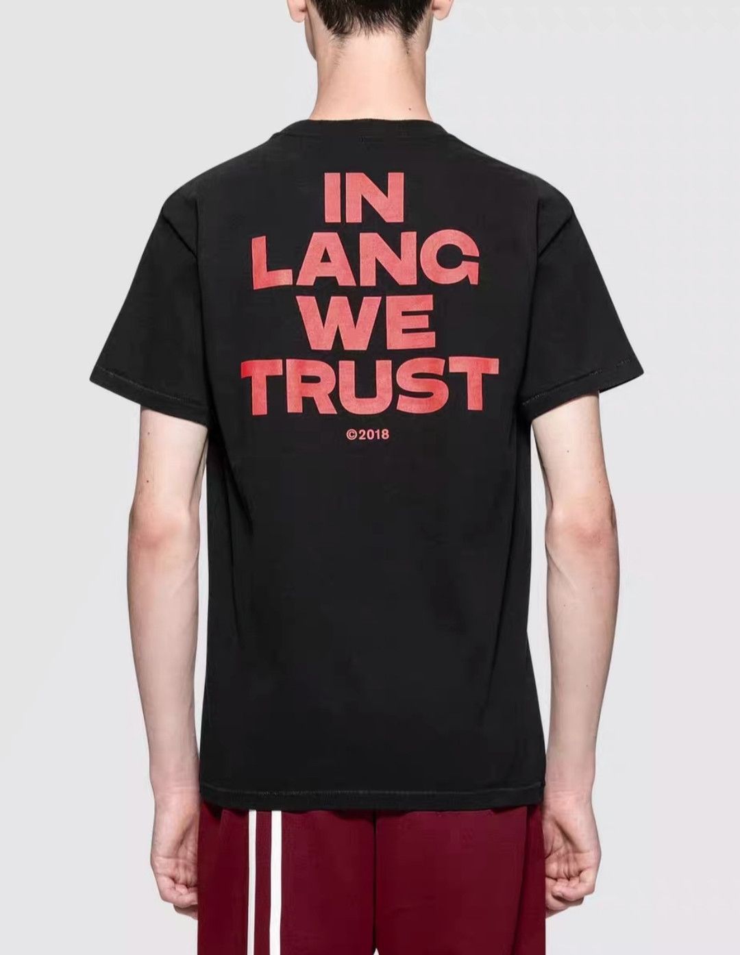 Helmut Lang SS18 Shayne Oliver In Lang We Trust T-shirt Size US XL / EU 56 / 4 - 6 Thumbnail