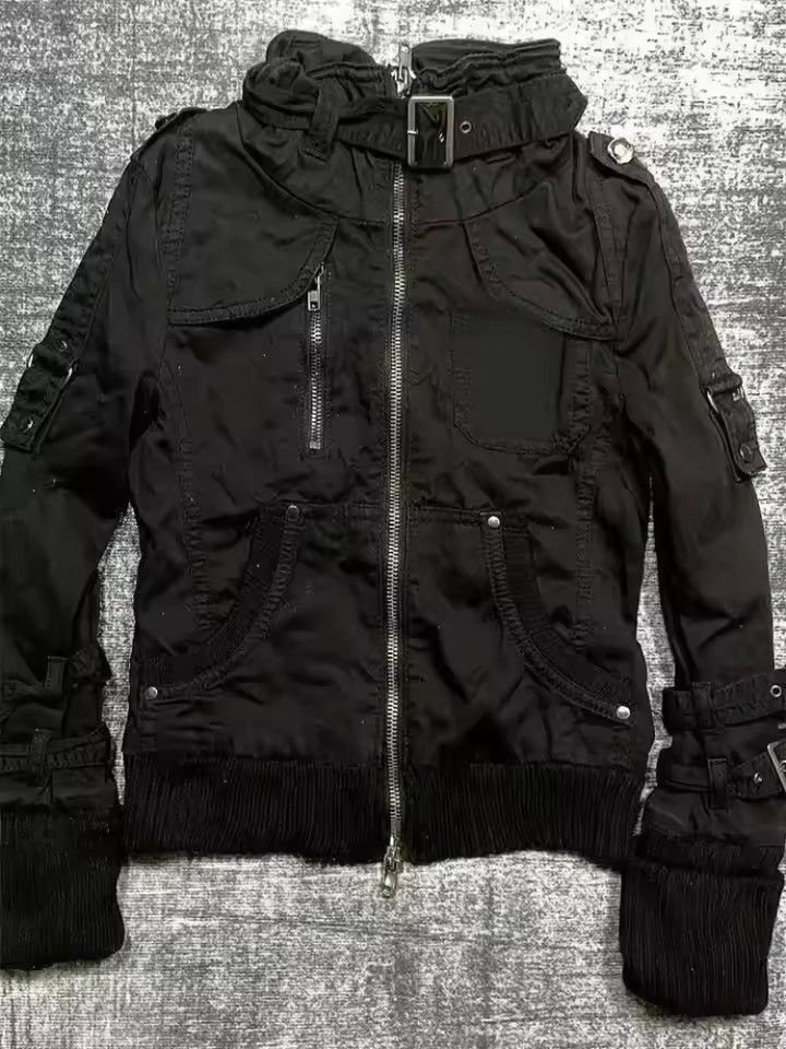 Japanese Brand Cyber-Grunge Buckle Bomber Jacket - Techwear Utility Size M / US 6-8 / IT 42-44 - 2 Thumbnail
