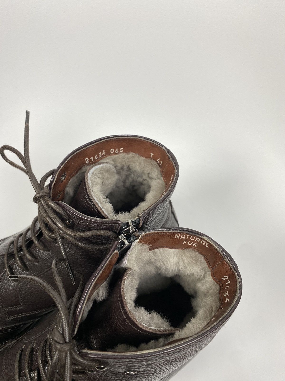 Mario Bruni Mario Bruni Brown Leather Brogues Natural Fur Trim size 41 Size US 8 / EU 41 - 12 Thumbnail