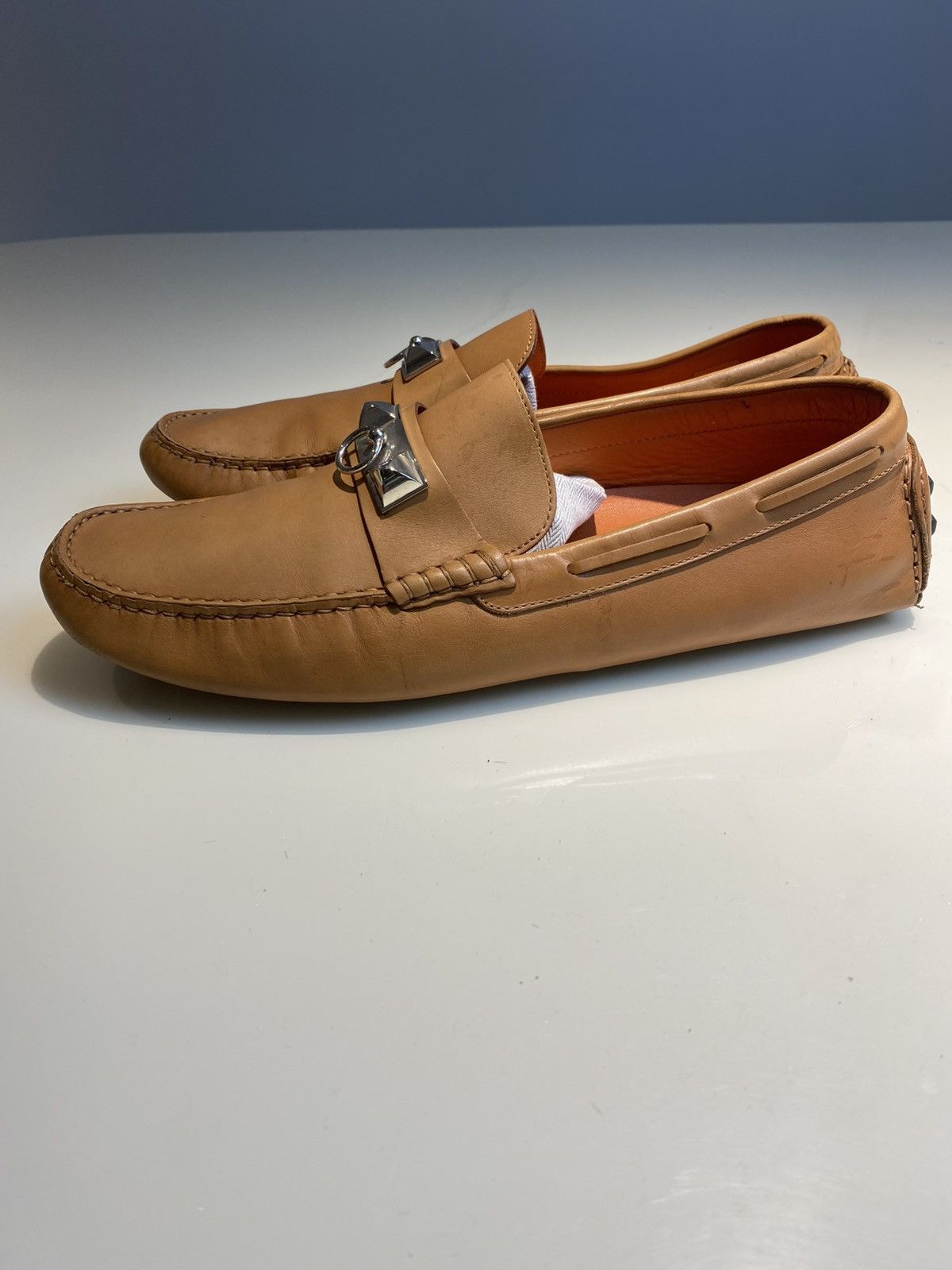Hermes HERMES Brown IRVING LOAFERS Size US 11 / EU 44 - 2 Thumbnail