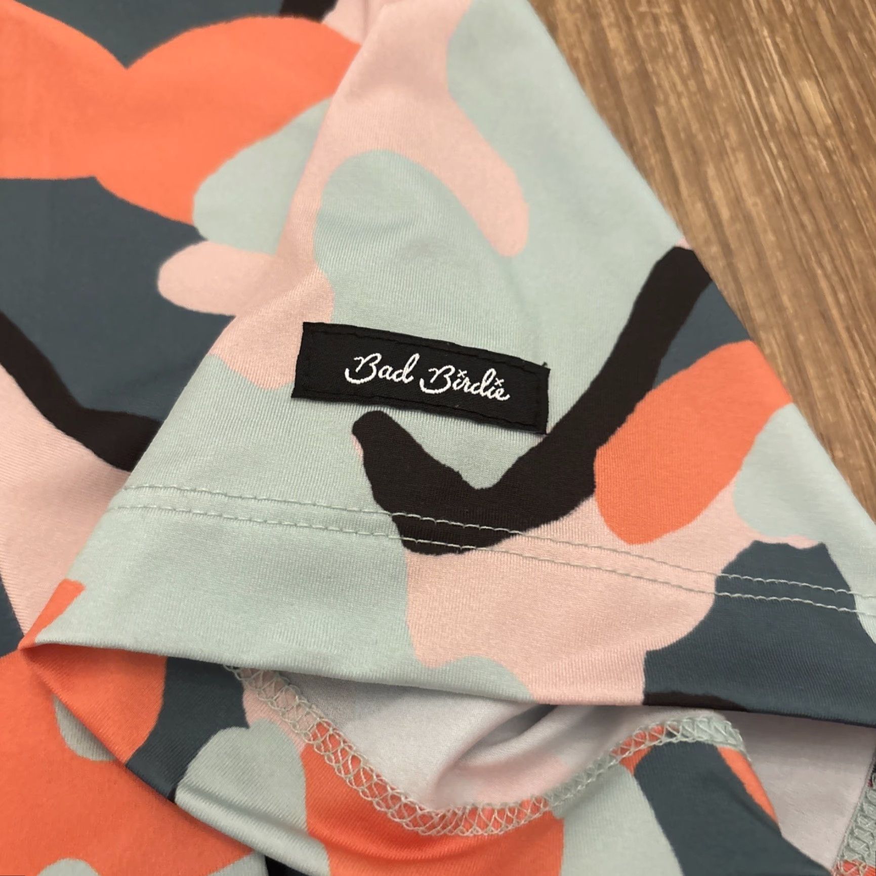 Vintage Bad Birdie Golf Polo Shirt Abstract Camo Green Pink Orange Performance Size XL Size US XL / EU 56 / 4 - 3 Thumbnail