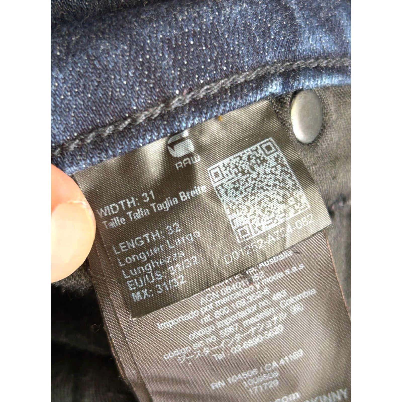 G-Star VINTAGE G Star Raw Jeans 31 x 32 Slim Blue 3D Biker Motorcycle Streetwear Men Jeans Size US 31 - 4 Thumbnail