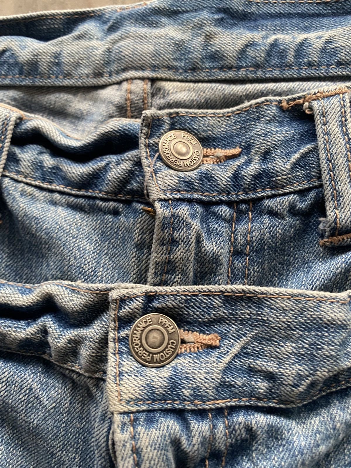PPFM PPFM Double waist blue denim Size US 33 - 6 Thumbnail