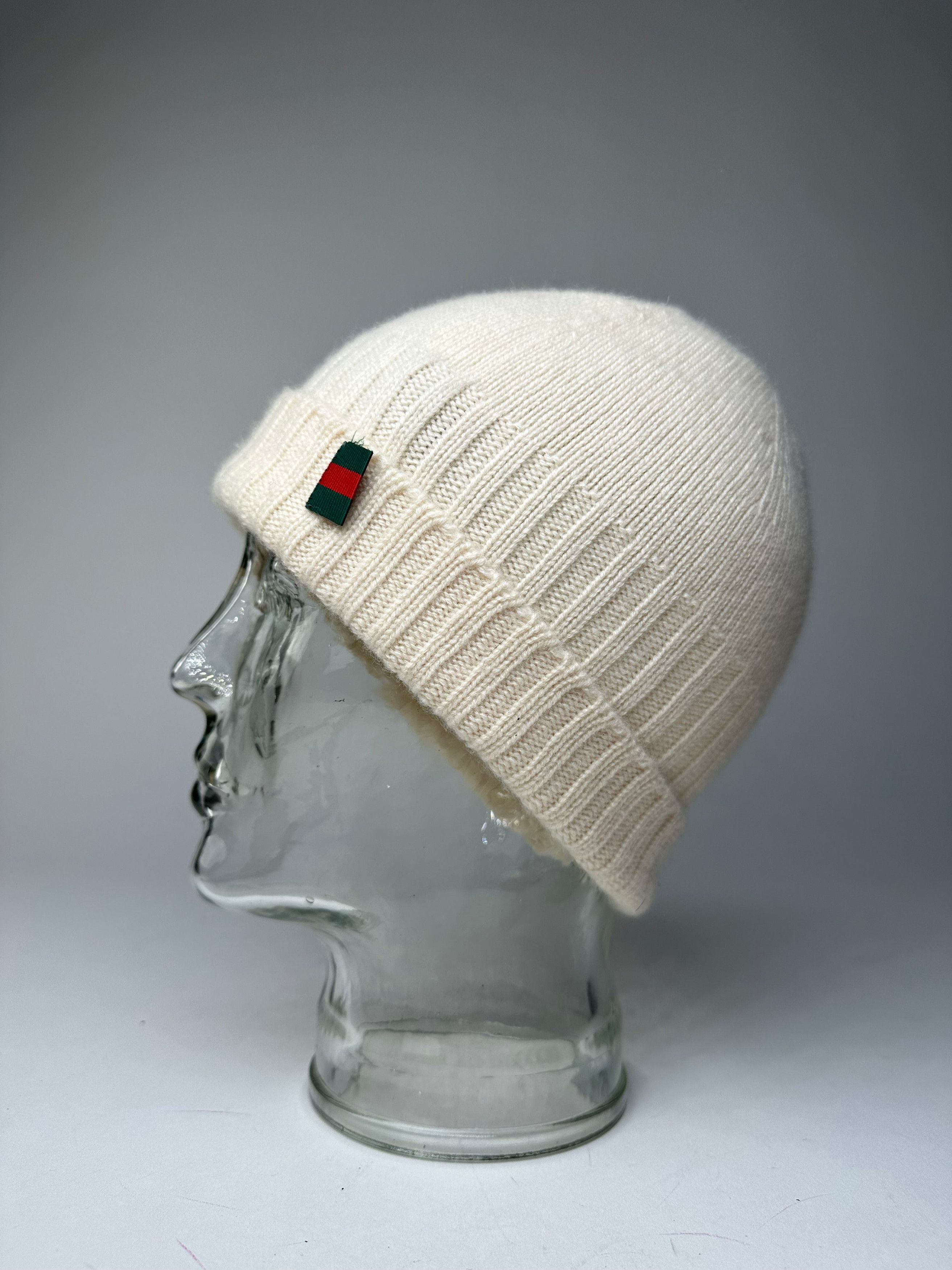 Gucci Vintage Cashmere Beanie M Cream Size ONE SIZE - 1 Thumbnail