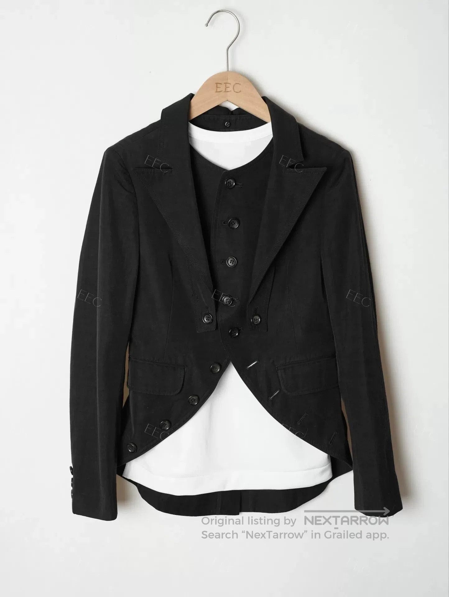 Other Versatile Black Tailored Jacket with Detachable Collar. Size M / US 6-8 / IT 42-44 - 1 Thumbnail