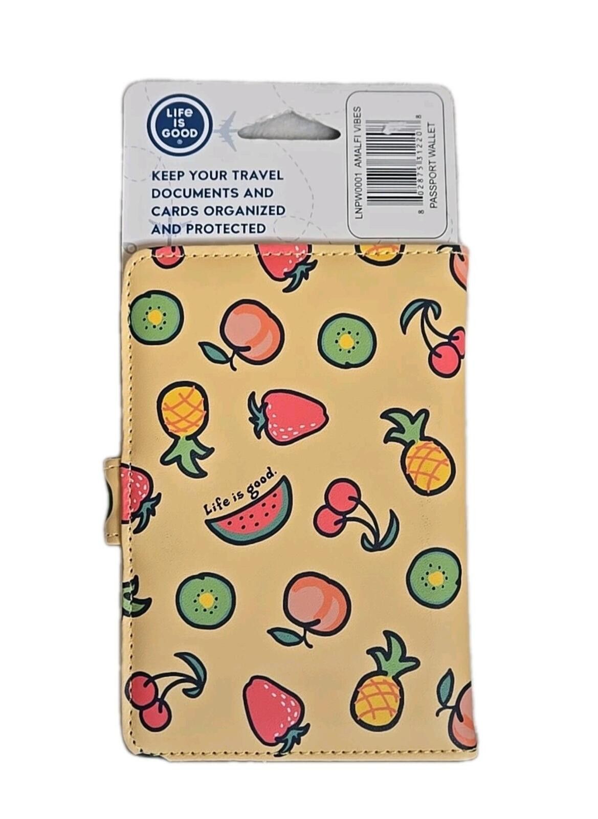 Life is Good Life is Good Passport Wallet Amalfi Vibes Card Slots New Size ONE SIZE - 2 Thumbnail