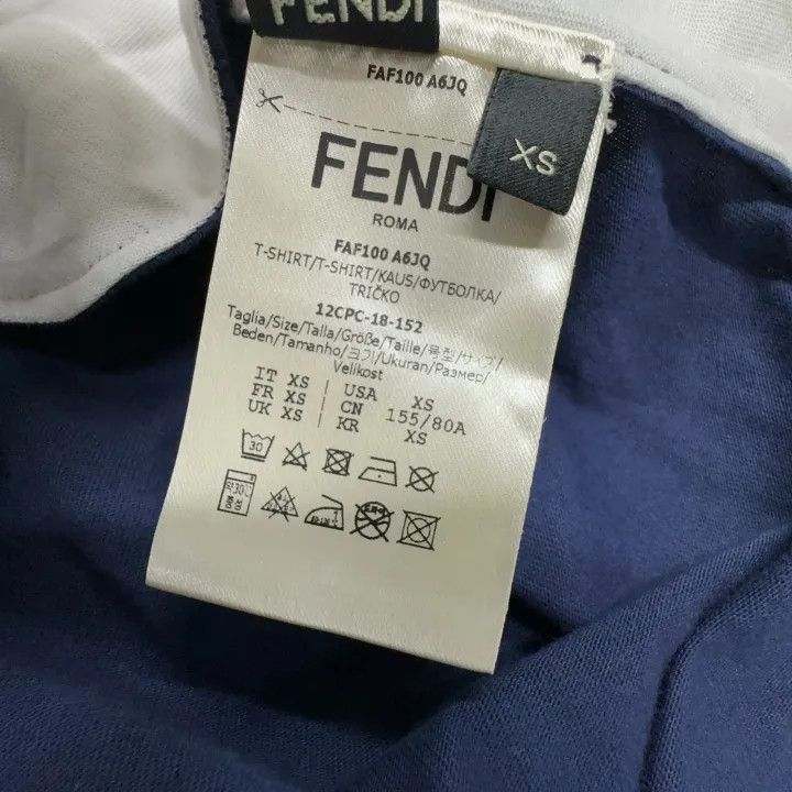 Fendi Fendi Color-Block Logo Print Short Sleeve T-Shirt -2507 Size XS / US 0-2 / IT 36-38 - 7 Thumbnail