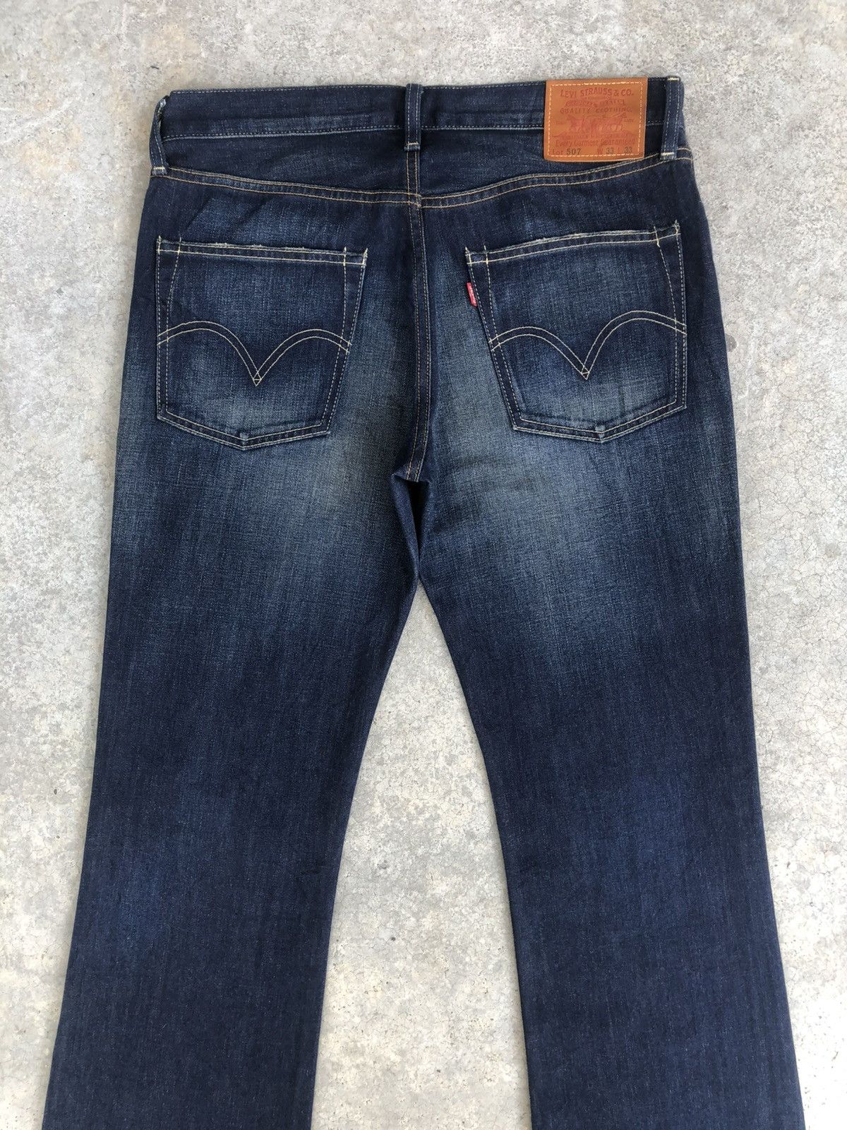 If Six Was Nine Levis 507 Flared Jeans Distressed Denim Size US 33 - 8 Thumbnail