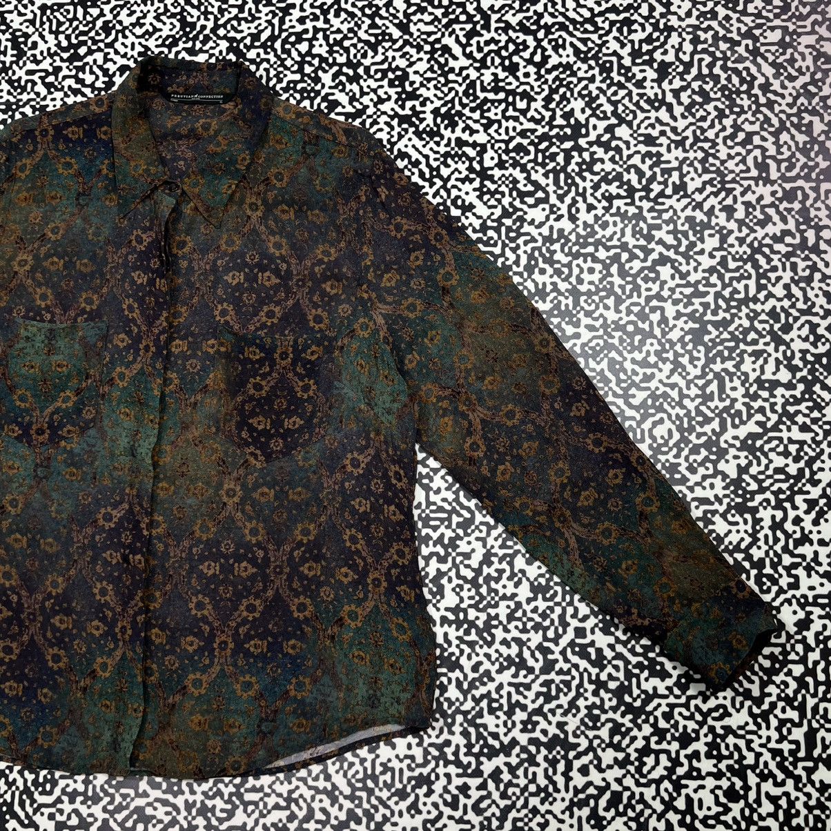 Vintage Vintage Y2K Peruvian Connection Viscose Abstract Retro Shirt Size XL / US 12-14 / IT 48-50 - 13 Thumbnail
