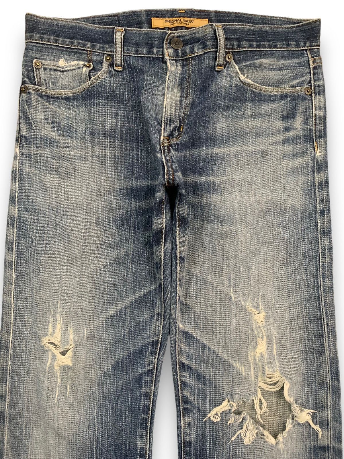 Undercover × Uniqlo Vintage Uniqlo S001 Straight Leg Distressed Grunge Jeans Size US 31 - 3 Thumbnail