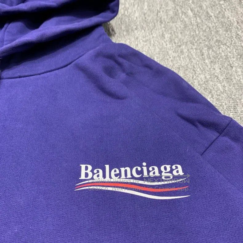 Balenciaga Balenciaga Blue Coke Hooded Sweatshirt/M Size Size US M / EU 48-50 / 2 - 8 Thumbnail