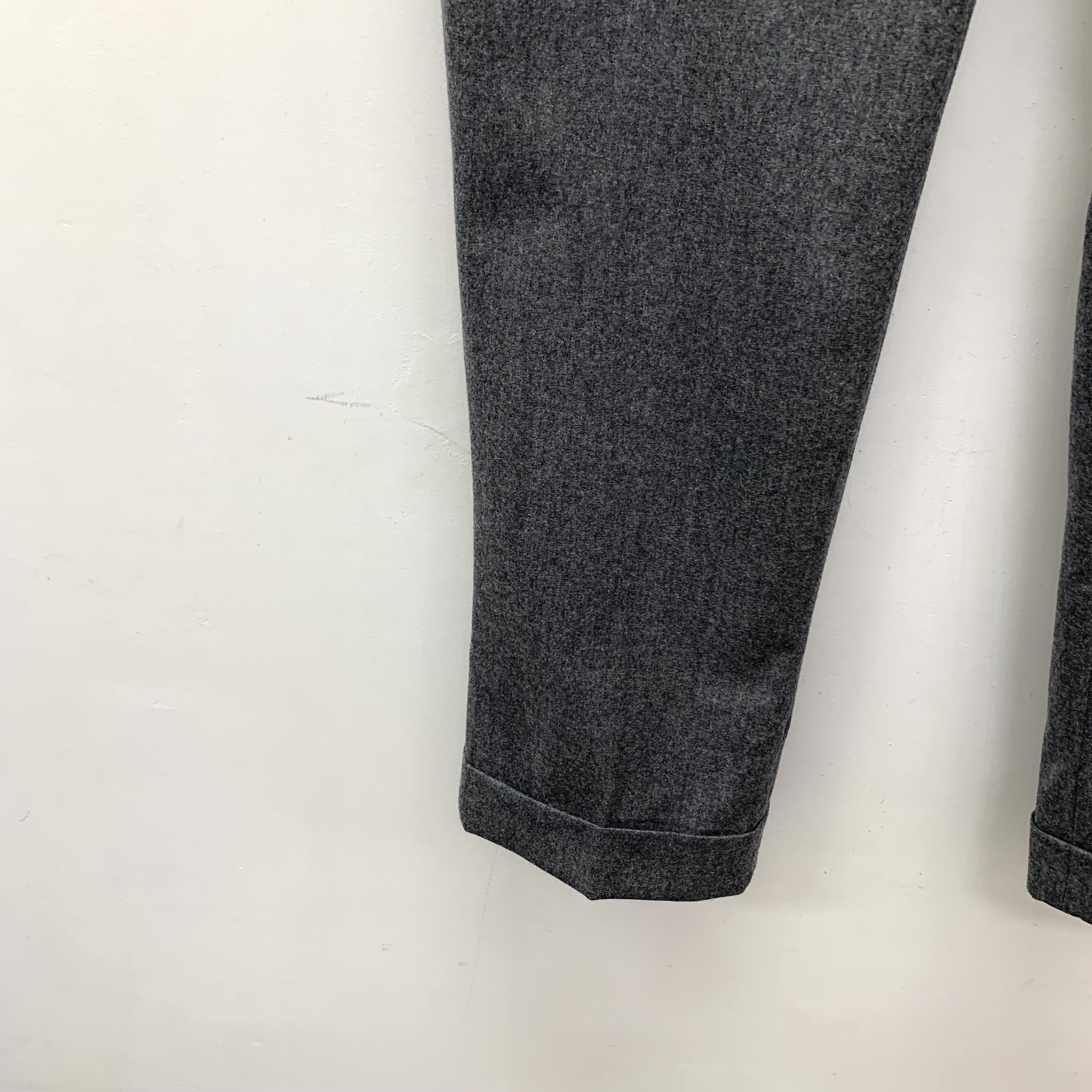 Brunello Cucinelli Brunello Cucinelli Wool Trousers Dark Grey (46) Size 46S - 5 Thumbnail