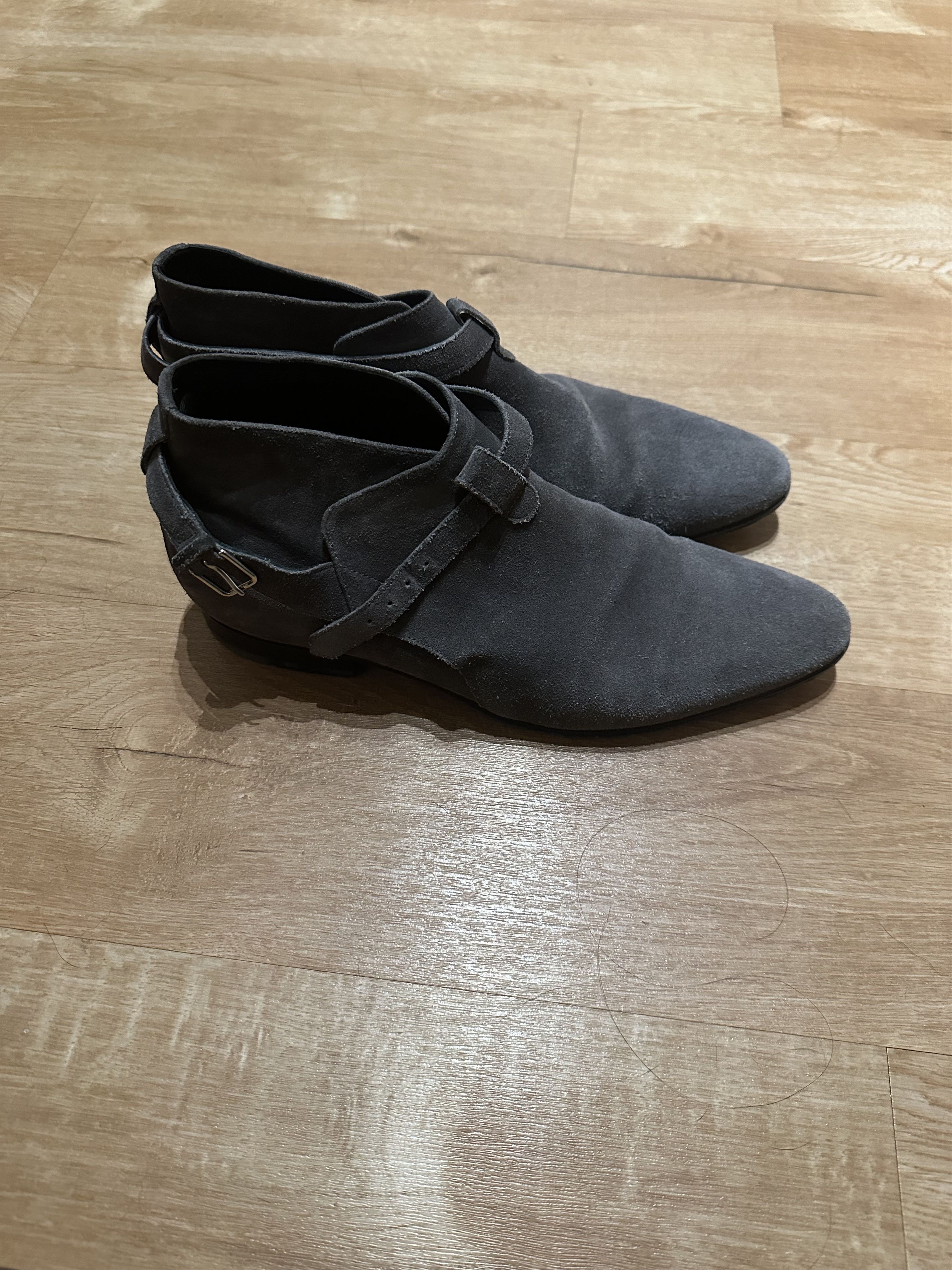 Saint Laurent Paris Grey London Boots Size US 8 / EU 41 - 3 Thumbnail