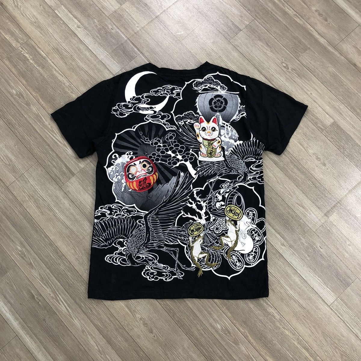 Japanese Brand 2000s Fugutatien Karakuri Tamashii Embrodiered Japanese Tee Size US M / EU 48-50 / 2 - 1 Thumbnail