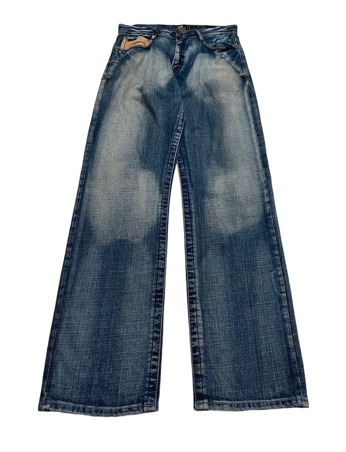 image of Design Vintage Brand Akademiks Baggy Jeans 2000S in Denim, Men's (Size 34)