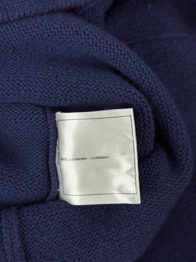 Chanel Chanel Blue and red contrast cashmere knitted cardigan coa Size XS / US 0-2 / IT 36-38 - 7 Thumbnail