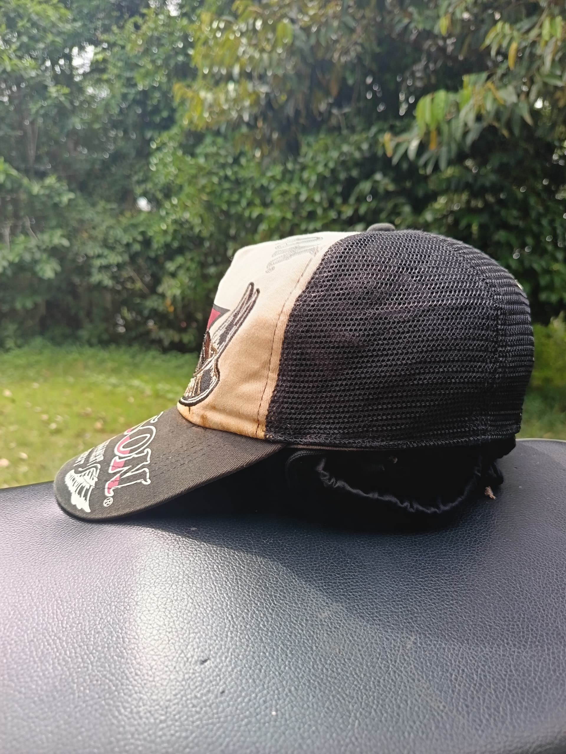Vanson Leathers × Vintage Vanson death rabbit trucker snapback vintage hat Size ONE SIZE - 3 Thumbnail