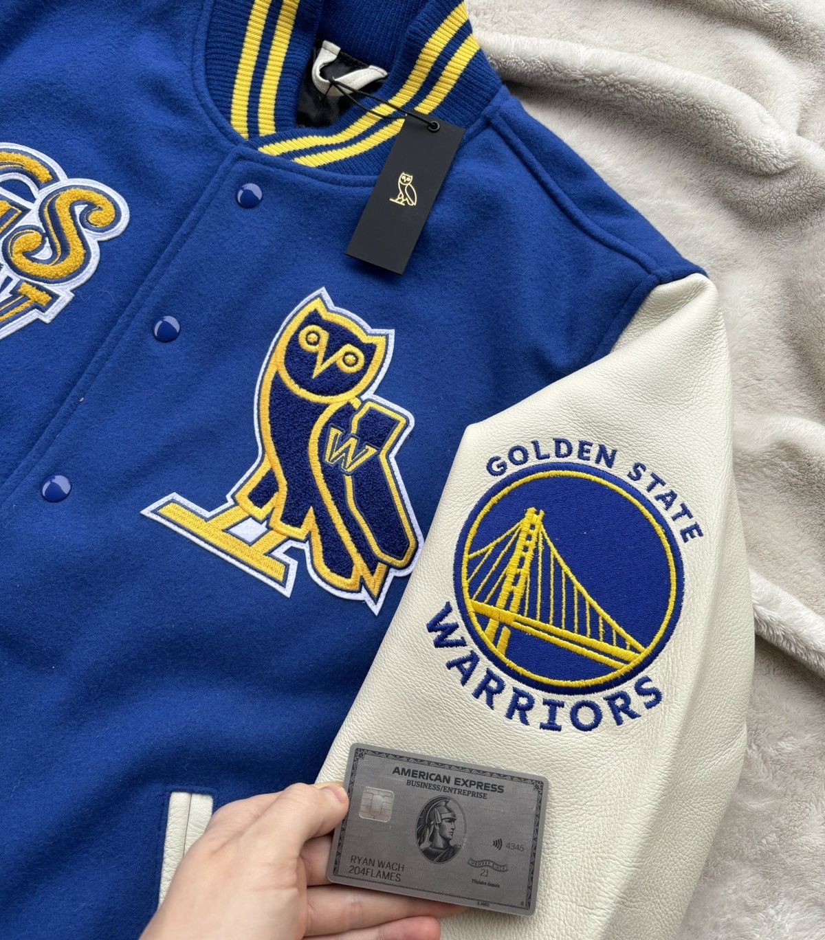 OVO x NBA GS Warriors Varsity Jacket