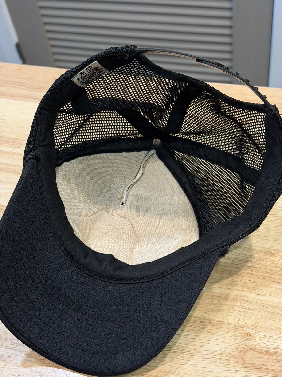 Chrome Hearts CH Rolling Stones Tongue Leather Patch Trucker Hat Size ONE SIZE - 6 Thumbnail