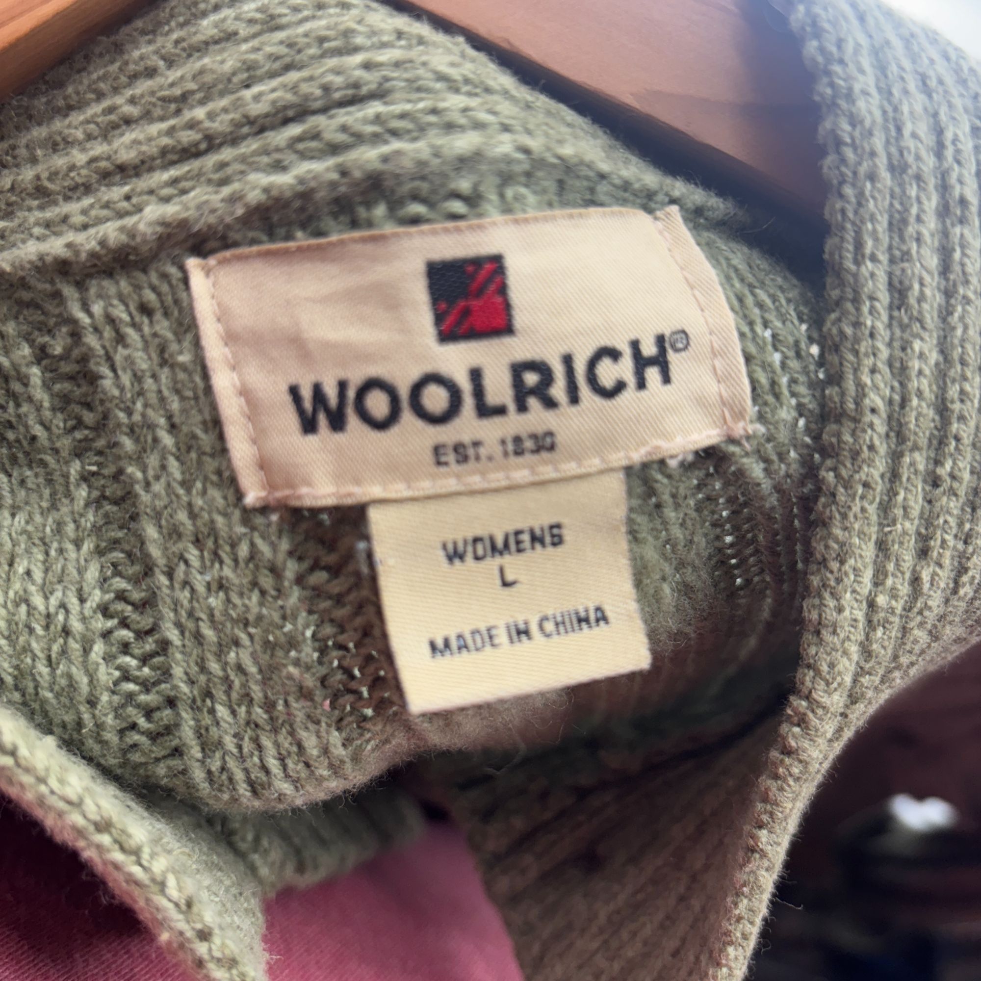 Woolrich Woolen Mills Woolrich Womens Sage Green Cable Knit Cardigan Sweater L Chu Size L / US 10 / IT 46 - 3 Thumbnail