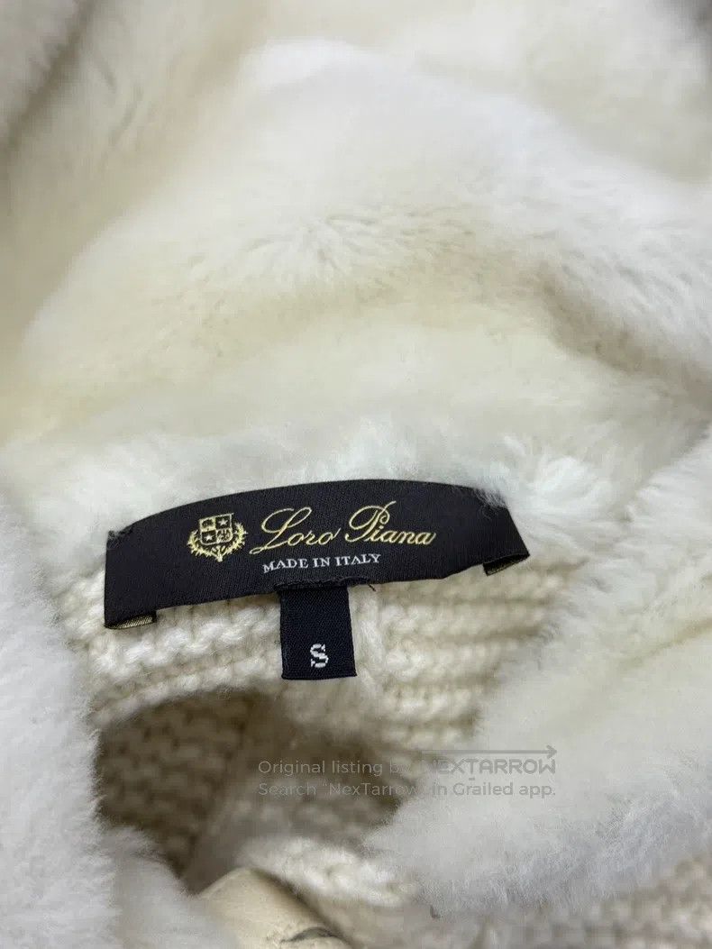 Loro Piana Loro Piana Beige Knit and Faux Fur Long Open Front Jacket Size S / US 4 / IT 40 - 4 Thumbnail