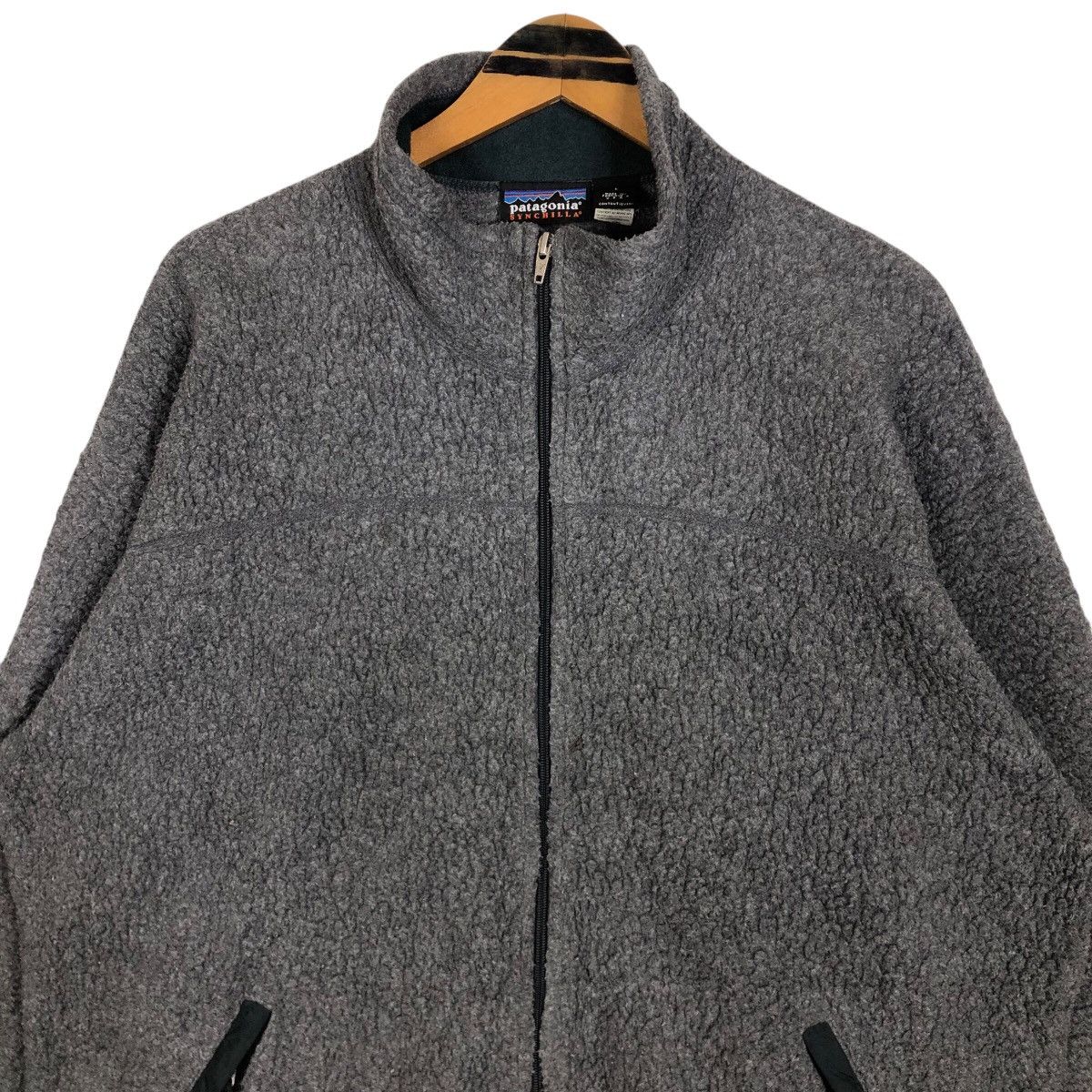 Patagonia × Vintage Vintage Patagonia Mock Neck Zip Up Fleece Sweater Size US XL / EU 56 / 4 - 3 Thumbnail