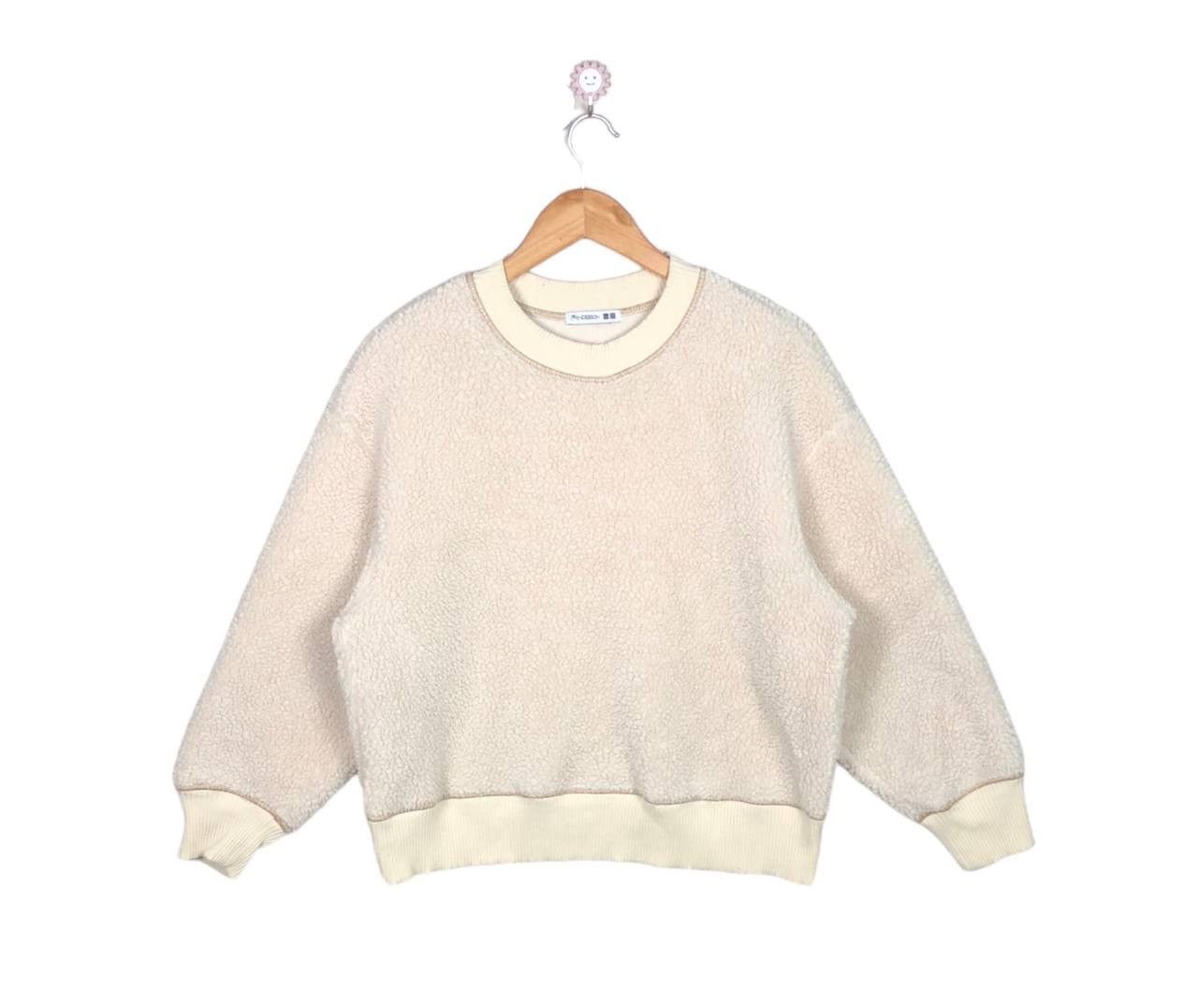 JW Anderson × Uniqlo J.W.Anderson X Uniqlo Beige Fleece Sherpa Sweatshirt Size US M / EU 48-50 / 2 - 1 Thumbnail
