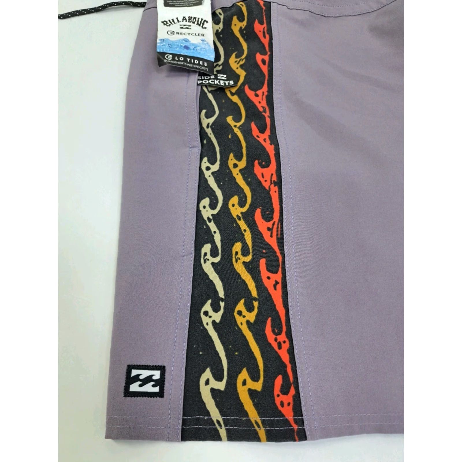 Billabong Billabong Board Shorts Men 28 Grey Multicolored Wave Solid Quick Dry Front Pockets Drawstring 90s Beach NWT Size US 28 / EU 44 - 3 Thumbnail