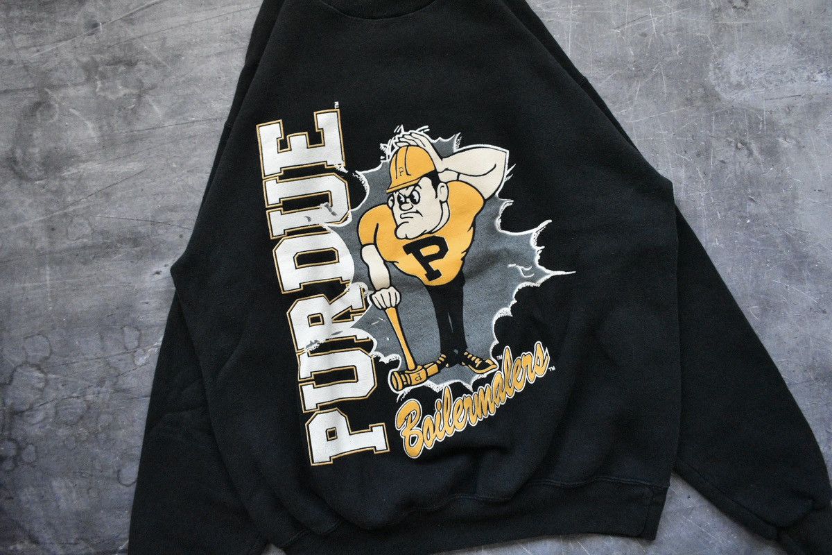 NCAA Vintage 90s Purdue University Boilermakers Sweatshirt (L) Size US L / EU 52-54 / 3 - 2 Thumbnail