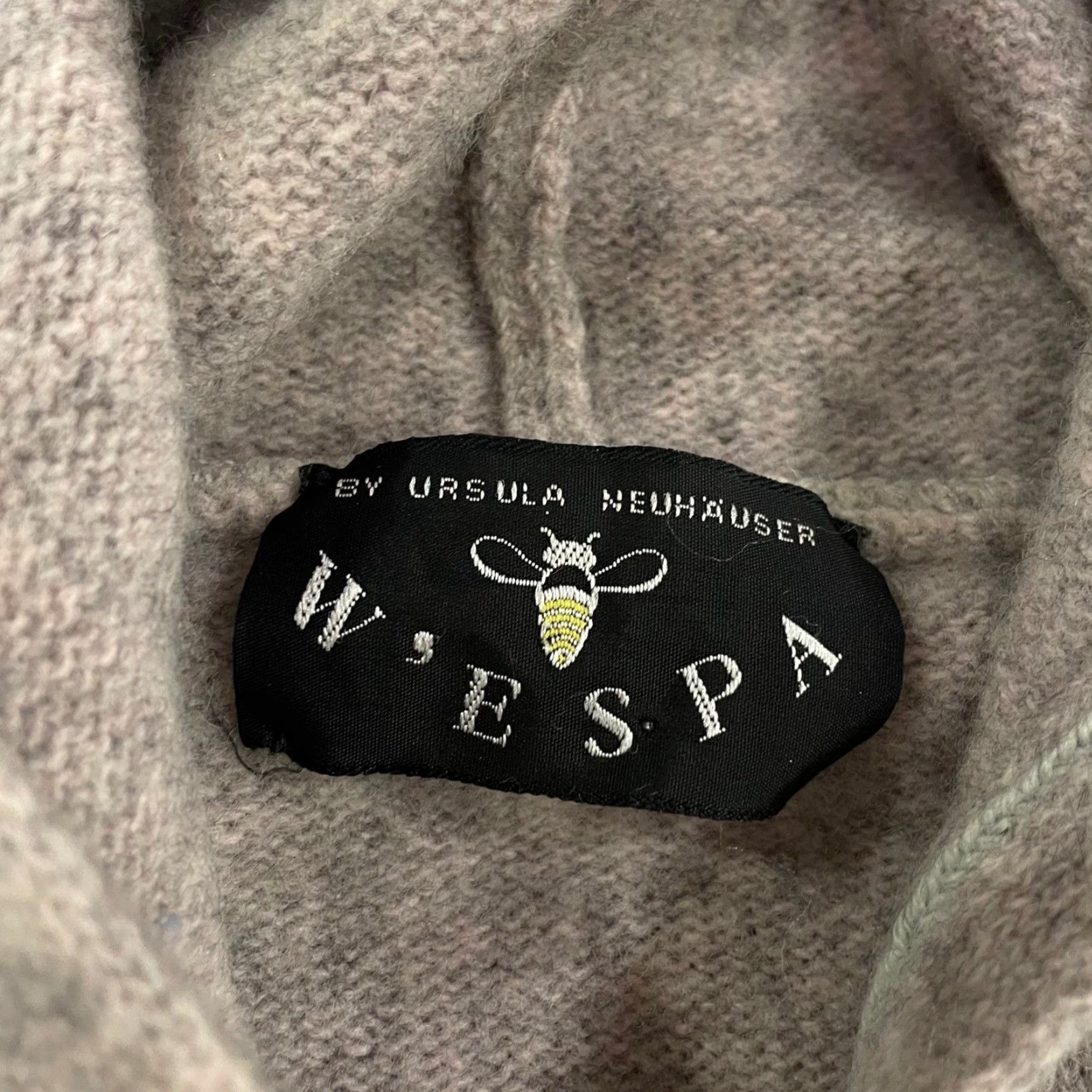 Vintage VINTAGE WESPA by Ursula Neuhauser Hoodie Dress Gray S Lambswool Knit Raglan Pocket Button Henley Graphic Print Hooded Tunic Womens Size S / US 4 / IT 40 - 3 Thumbnail