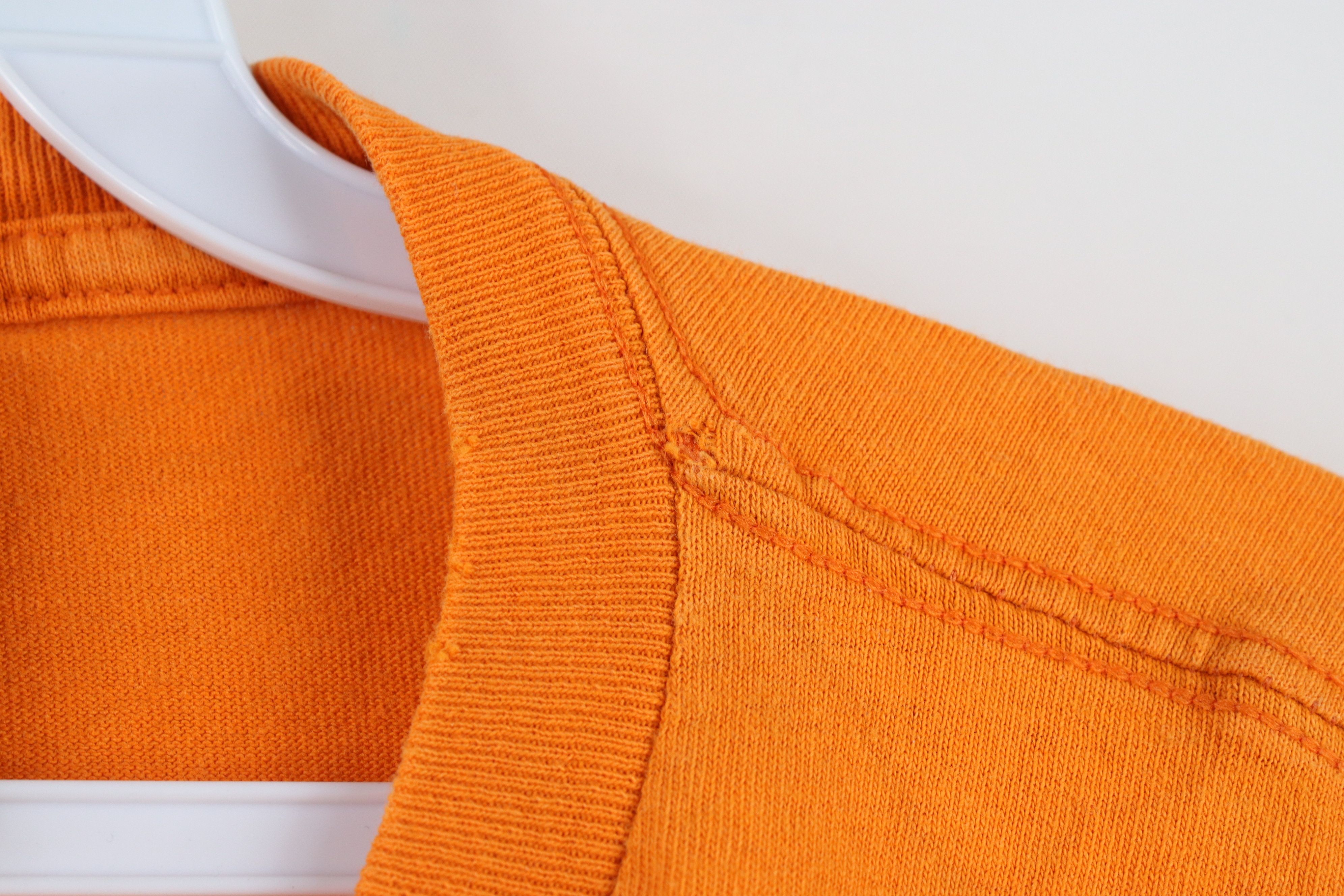 Adidas × Vintage Vintage 90s Adidas Spell Out Big Logo T-Shirt Orange Cotton Size US L / EU 52-54 / 3 - 7 Thumbnail