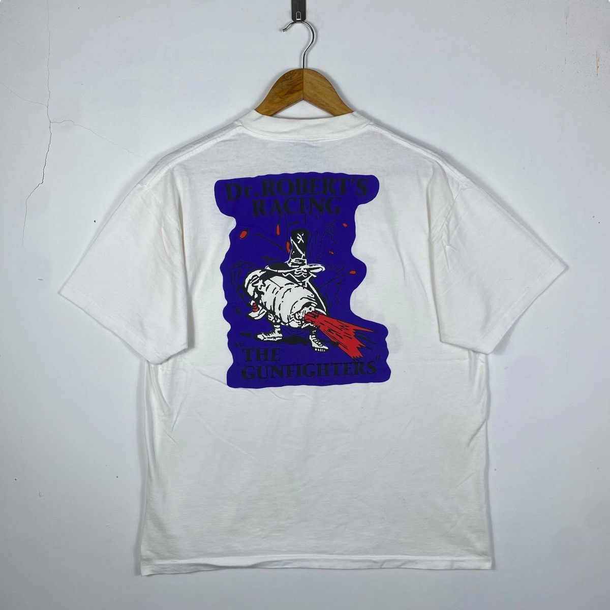 Vintage Vintage 90's THE GUN FIGHTERS Dr. Robert's Racing Graphic Size US L / EU 52-54 / 3 - 4 Thumbnail