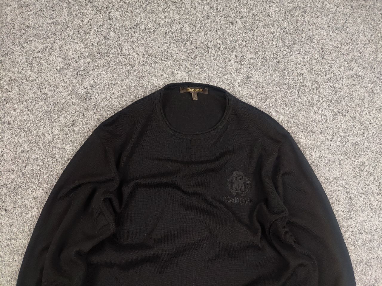 Roberto Cavalli Roberto Cavalli Lana Wool Classic Logo Black Light Sweater Size US M / EU 48-50 / 2 - 1 Thumbnail