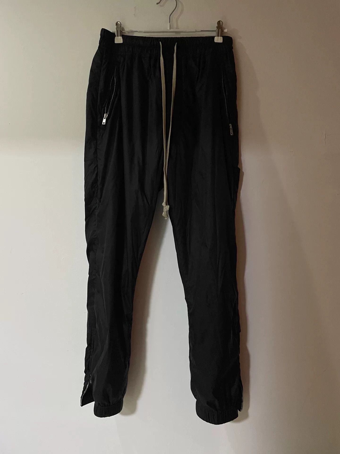 Rick Owens black zip drawstring pants by Rick Owens Size US 31 - 1 Thumbnail
