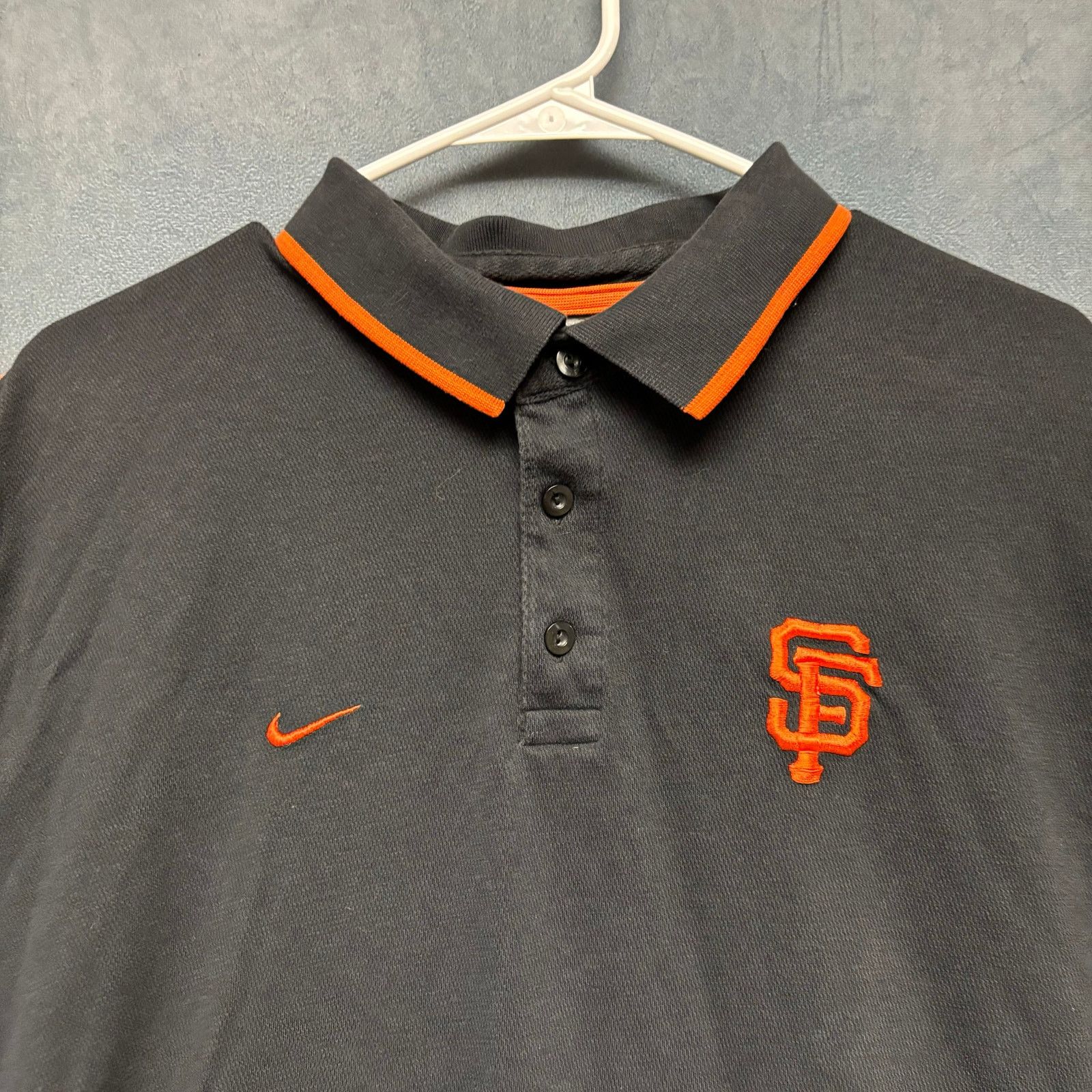 Nike Vintage Nike Team Giants Polo Mens XL Waffle Knit Francisco Size US XL / EU 56 / 4 - 11 Thumbnail