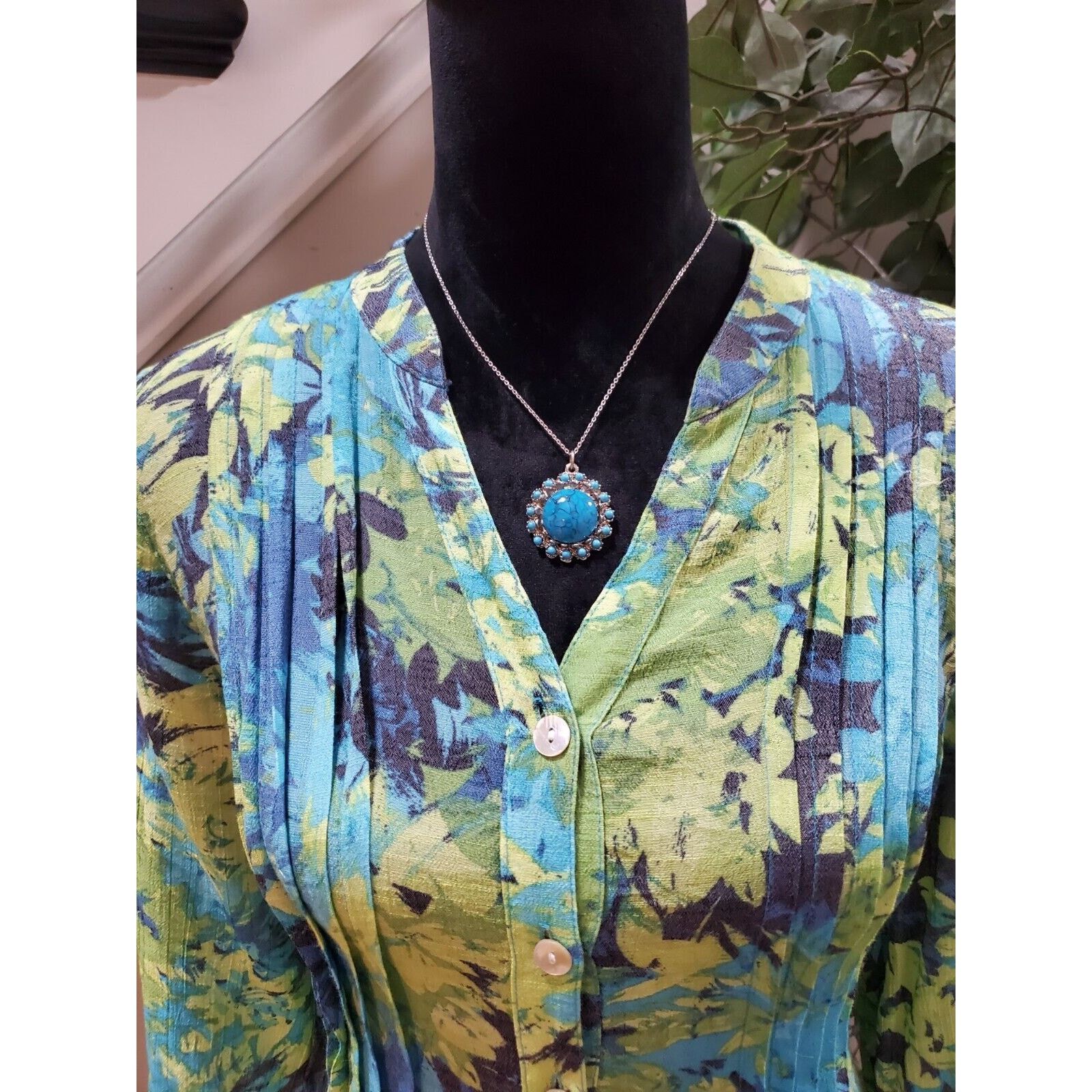 Other Ruby Rd. Floral Viscose Long Sleeve Button Down Shirt Small Size S / US 4 / IT 40 - 2 Thumbnail