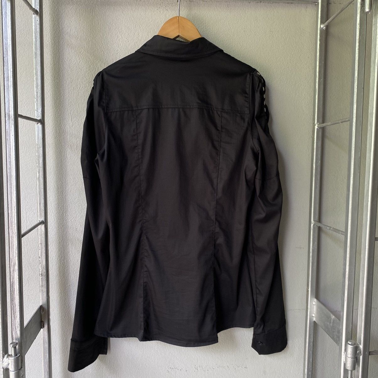 Designer GUARAPO Y2K Punk Black Shirt Studded Puff Shoulders Size M / US 6-8 / IT 42-44 - 5 Thumbnail