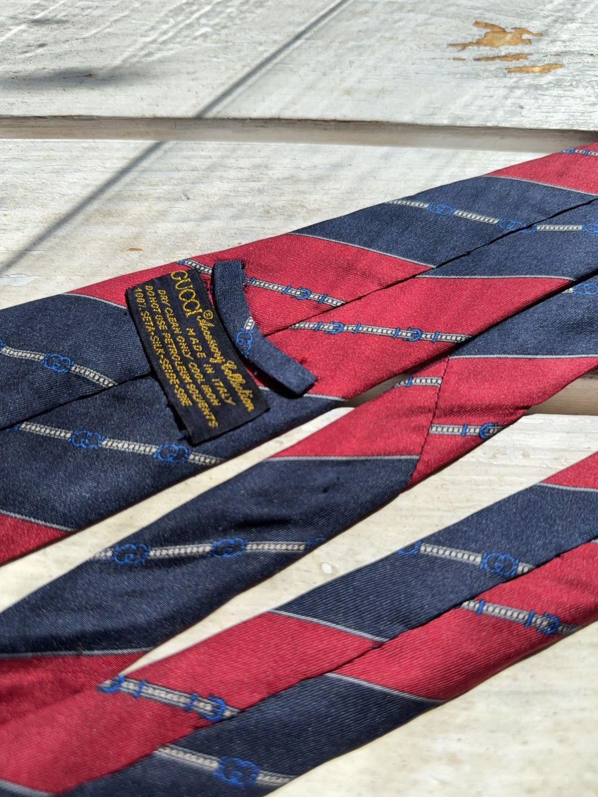 Gucci Rare Luxury Vintage Monogram 90s GUCCI Tie Size ONE SIZE - 9 Thumbnail