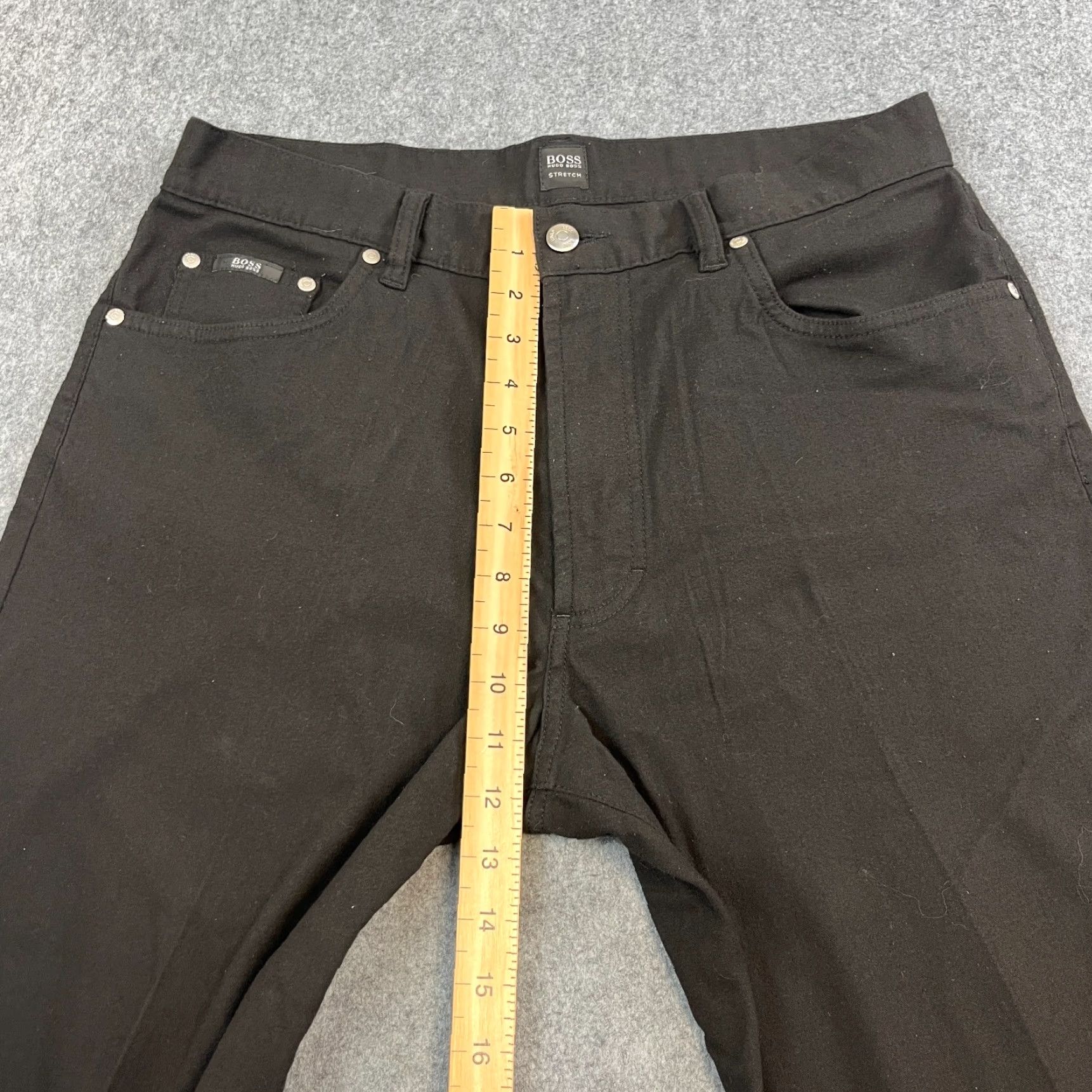 Hugo Boss HUGO BOSS Jeans Straight 32 34 Black Wool Blend Stretch Vintage Montana Mens Denim 5-Pocket Design Regular Jeans Mens Size US 32 / EU 48 - 5 Thumbnail