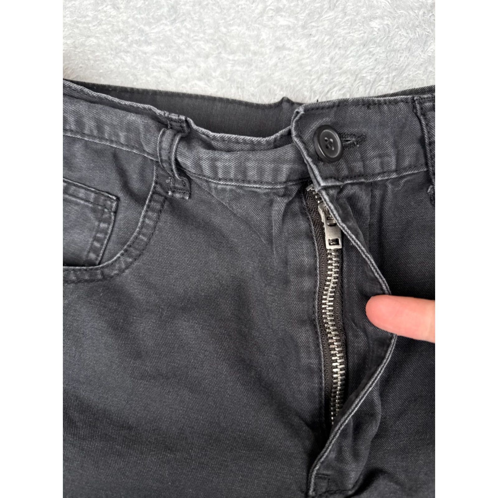 Brandy Melville Brandy Melville Jeans Womens 4 Black Denim Wide-Leg Mid Rise Cotton Blend 27x28 Size 27" / US 4 / IT 40 - 5 Thumbnail